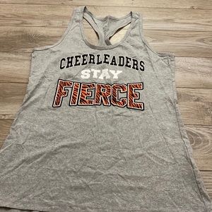 GK cheerleader gray tank top